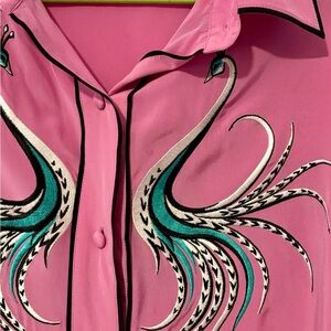 Vintage Pink Silk Shirt